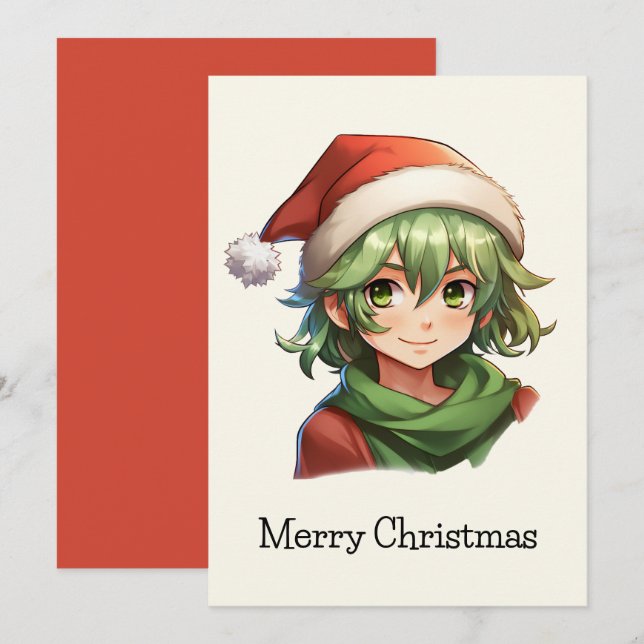 Christmas Elf Portrait Holiday Card (Front/Back)