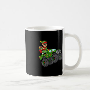 Christmas Elf Riding Monster Truck Boys Kids Famil Coffee Mug