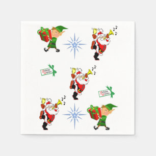 Christmas elf santa claus napkins lunch/dinner