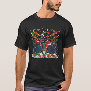 Christmas Elf Santa Reindeer Drums Instrumentalist T-Shirt