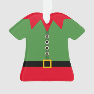 Christmas Elf Suit Figurine Personalised Ornament
