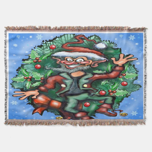 Christmas Elf Throw Blanket (Front)