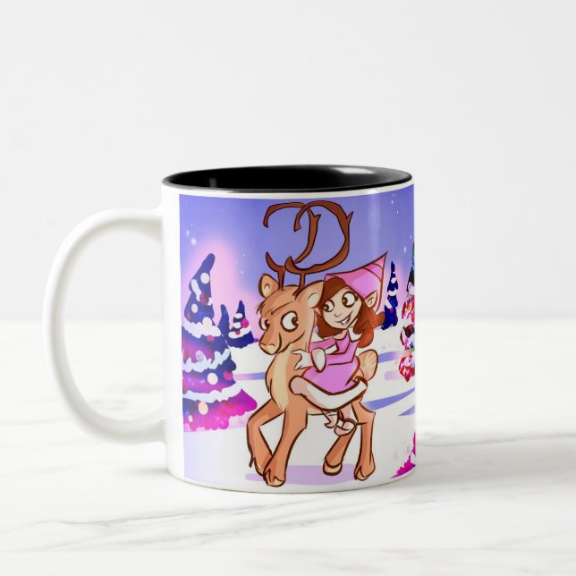 Christmas Elf Two-Tone Coffee Mug (Left)