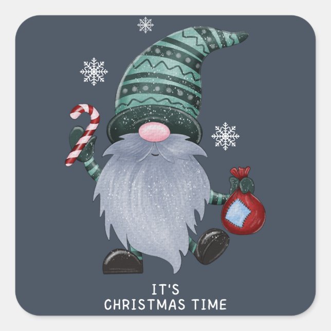 Christmas Elf with hat Sticker (Front)
