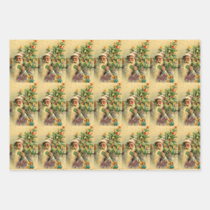 Christmas Elf Wrapping Paper Sheet