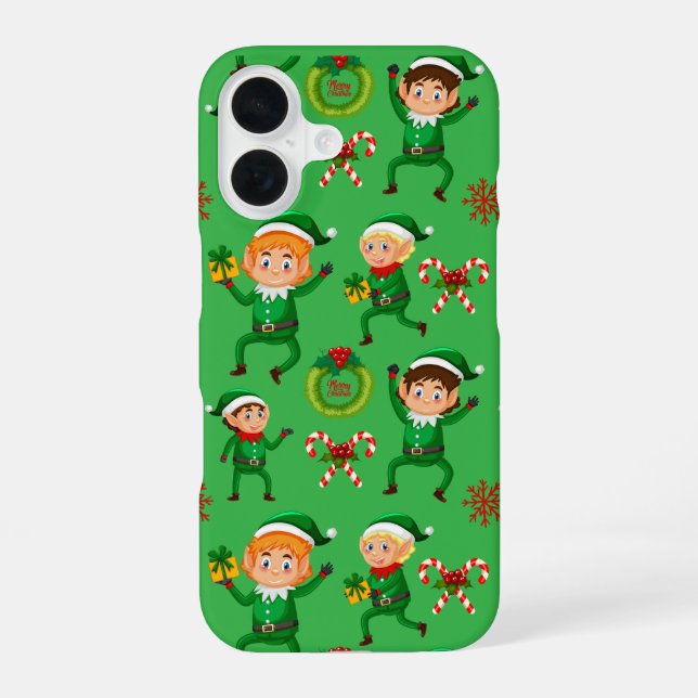 Christmas elfs pattern Case-Mate iPhone Case (Back)
