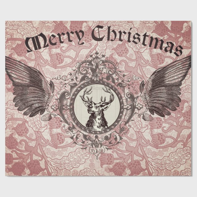 Christmas Elk Decoupage Paper (Flat)