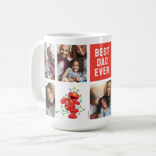Christmas Elmo   Best Dad - Photo Collage Coffee Mug