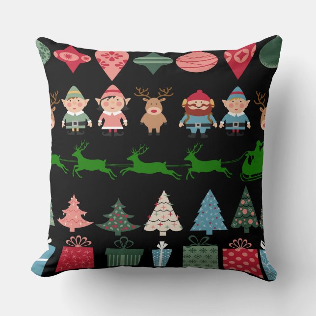 Christmas Elves and More Cushion (Front)