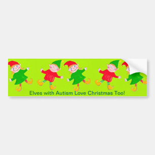 Christmas elves bumper sticker