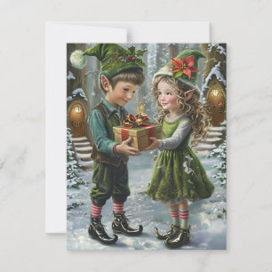 Christmas Elves Gift Exchange – Holiday Card