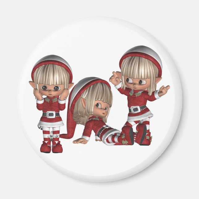 Christmas Elves Magnet (Front)