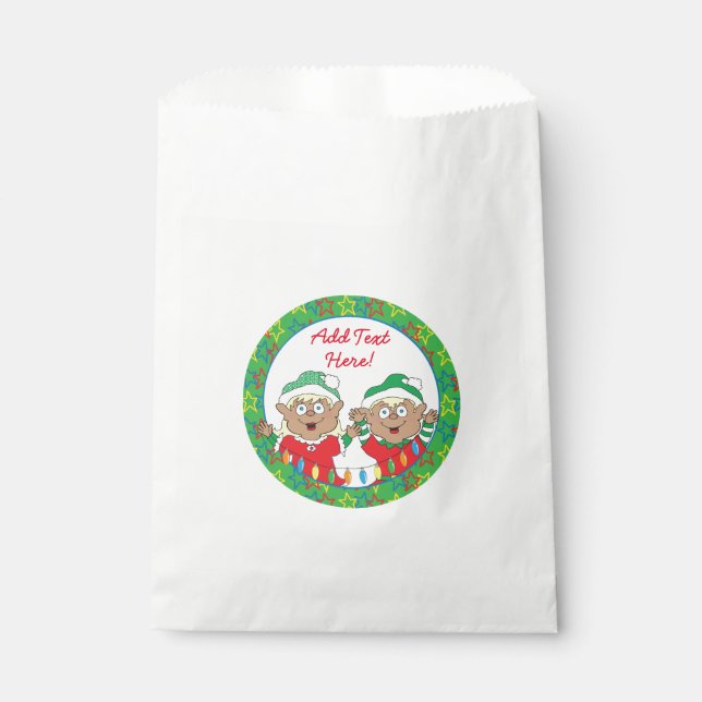 Christmas Elves of Colour Favour Bags (Front)