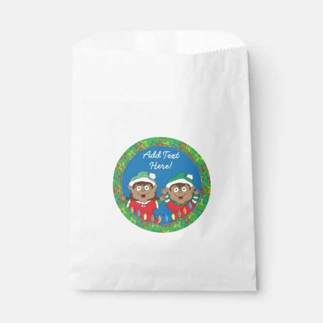 Christmas Elves of Colour Favour Bags (Front)