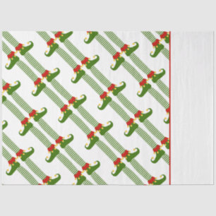 Christmas Elves Pattern Holiday Festive Shelf Elf Tissue Paper
