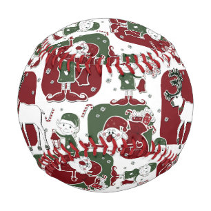 Christmas Elves & Snowmen Baseball