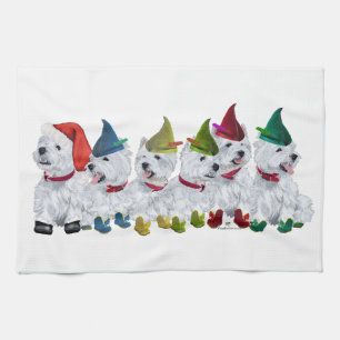 Christmas Elves Tea Towel