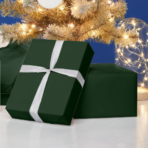 Christmas emerald green solid luxury dark wrapping paper