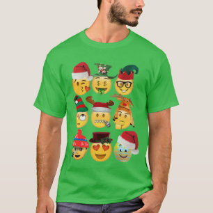 christmas emoji decoration santa funny design T-Shirt