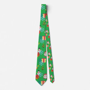 christmas emoji tie