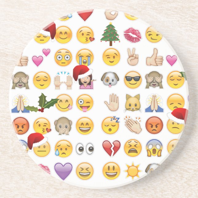 christmas emojis coaster (Front)