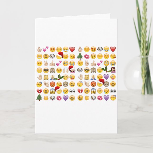 christmas emojis holiday card (Front)