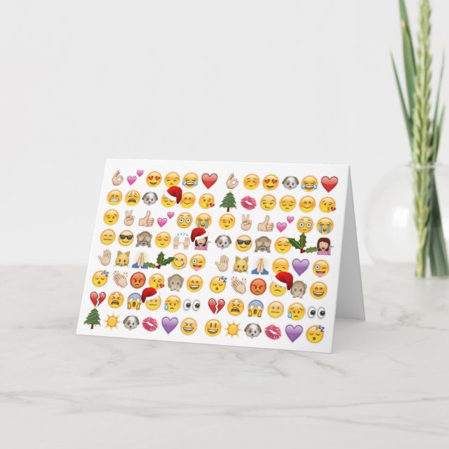 christmas emojis holiday card (Front)