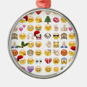 christmas emojis metal tree decoration