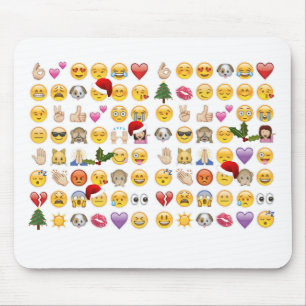 christmas emojis mouse mat
