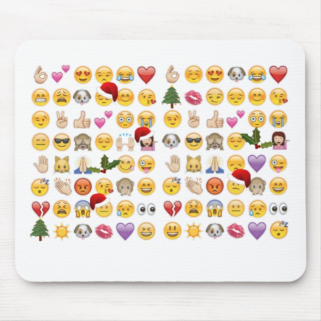 christmas emojis mouse mat (Front)