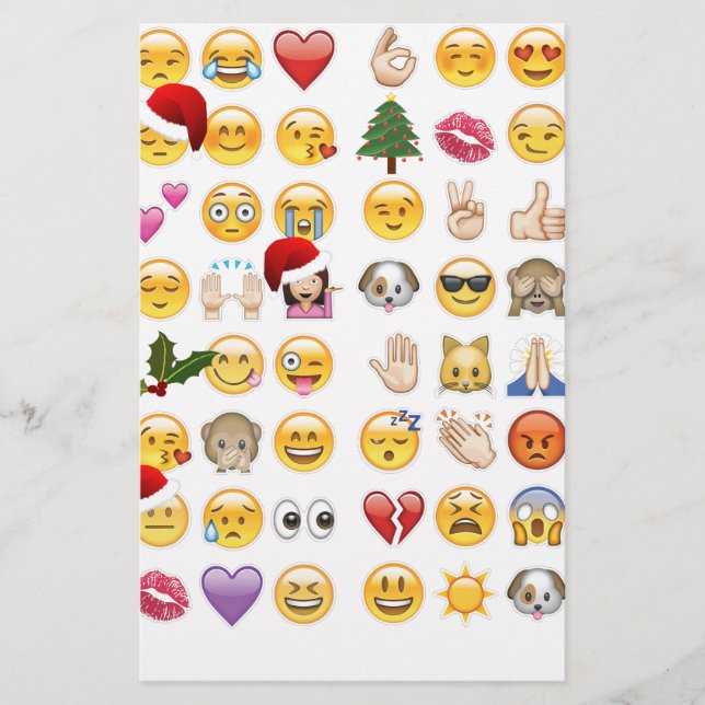 christmas emojis stationery (Front)