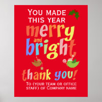 Christmas Employee Thank You Appreciation