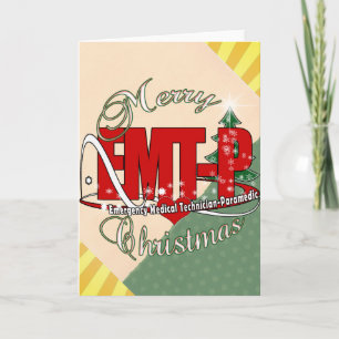 CHRISTMAS EMT-P Emergency Medical Tech Paramedic Holiday Card