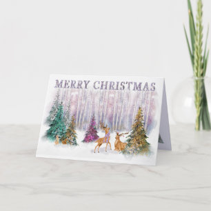 Christmas Enchanting Forest with Wildlife Card