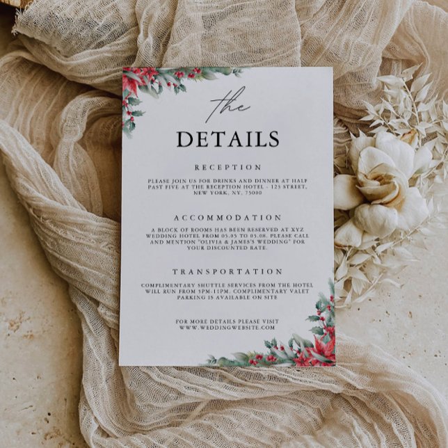 Christmas Enclosure Card-The Details Template (Christmas Enclosure Card-The Details Template)