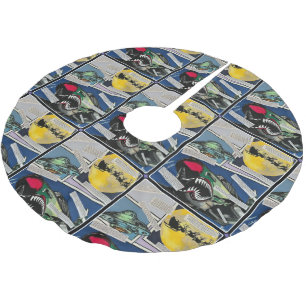 'Christmas Encounters' Painting on a Brushed Polyester Tree Skirt