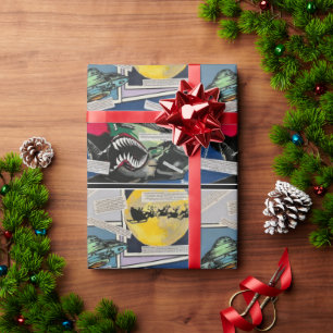 'Christmas Encounters' Painting on a Wrapping Paper