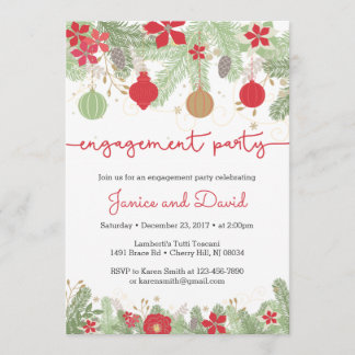 Christmas Engagement Party Invitations