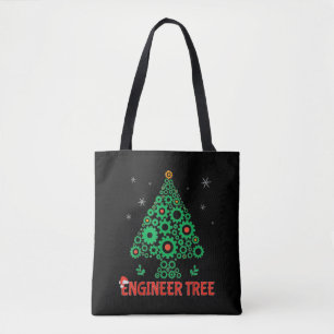 Christmas Engineer Tree Mechanical Engineering Tote Bag