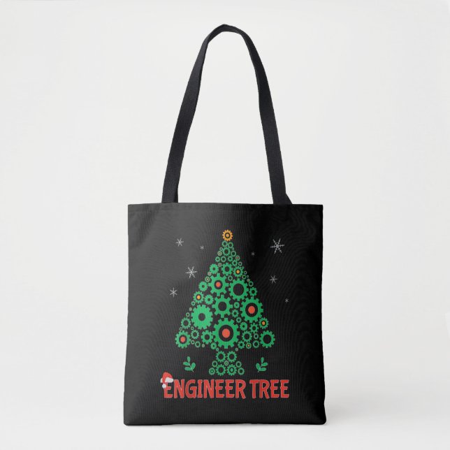 Christmas Engineer Tree Mechanical Engineering Tote Bag (Front)