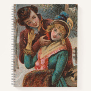 Christmas, England-Vintage Victorian Era Ad, 1980 Notebook