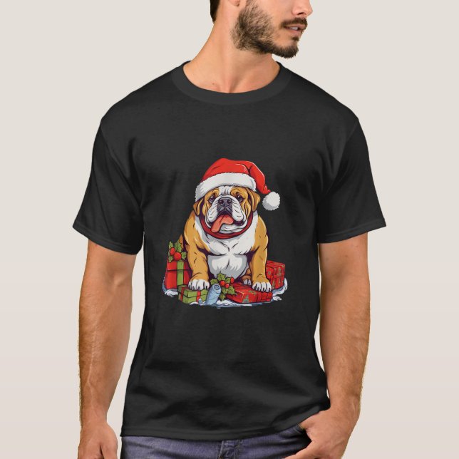 Christmas English Bulldog English Bulldog Christma T-Shirt (Front)