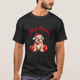 Christmas English Bulldog Men Women Kids  T-Shirt