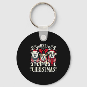 Christmas English Bulldog Mom English Bulldog Chri Key Ring