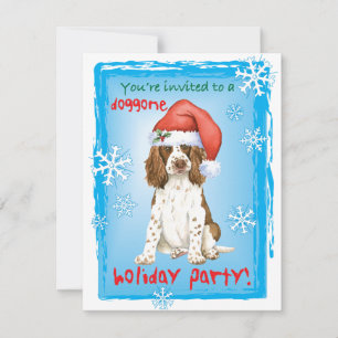 Christmas English Springer Spaniel Invitation