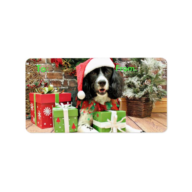 Christmas - English Springer Spaniel - Lucy Label (Front)