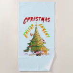 Christmas Enlightenment Beach Towel<br><div class="desc">Christmas Enlightenment. Beach Towel. Christmas is a religious holiday to commemorate the birth of Jesus Christ, and also attend Church services, and thanking to the god for giving us a healthy and prosperous life. On coming 25 December celebrate the Christmas Festival with a full of joy and happiness with your...</div>