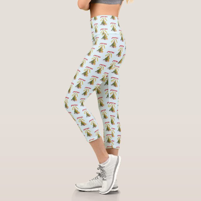 Christmas Enlightenment Capri Leggings (Left)