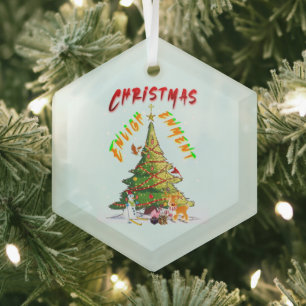 Christmas Enlightenment Glass Tree Decoration