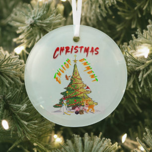 Christmas Enlightenment Glass Tree Decoration